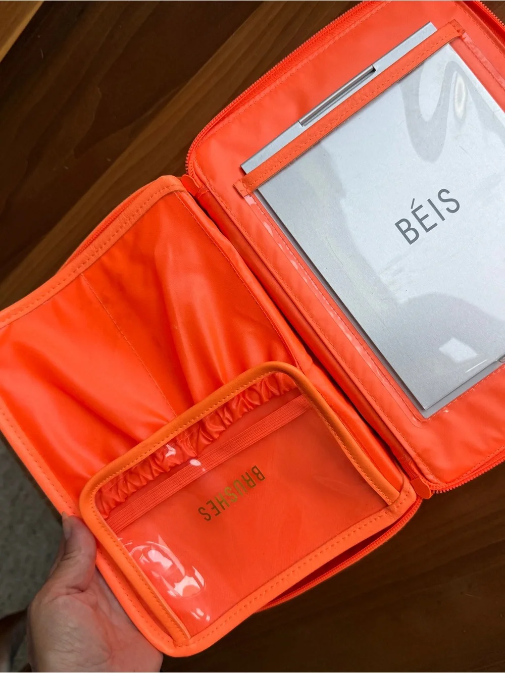 BEIS Creamsicle Cosmetic Case Bright Orange (Retired Shade)